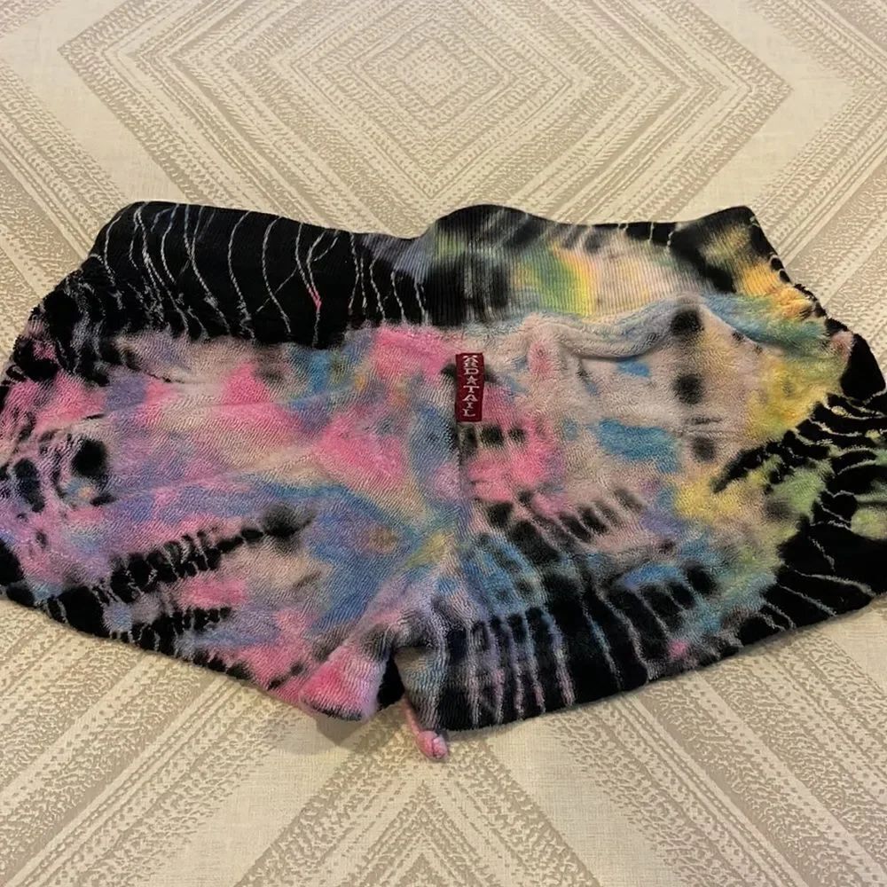 Hard Tail Girls Multi Color Terry Drawstring Shorts - Picture 6 of 7